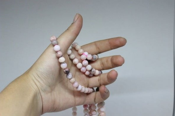 Pembe Opal Taşı Royal Quality 8mmadet - Resim 2