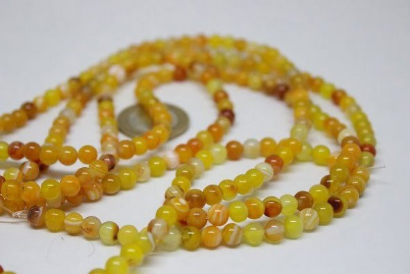 Akik Taşı 6mm/adet (7999-1) - Resim 2