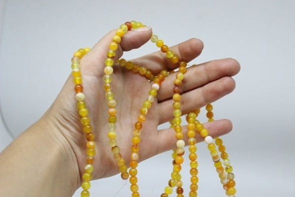 Akik Taşı 6mm/adet (7999-1) - Resim 4