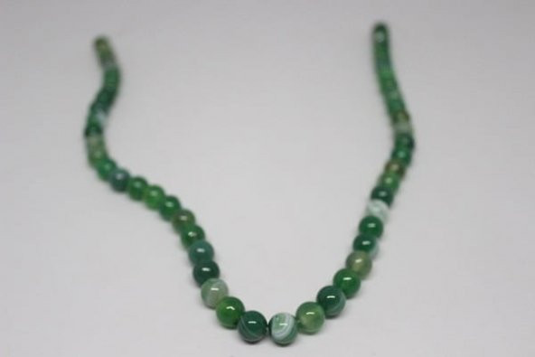 Akik Taşı Yeşil 8mm/adet (7888-1) - Resim 3