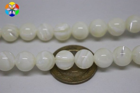 Sedef Taşı 10mm/adet (Beyaz) ürün görseli 1