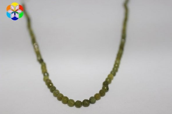 Peridot (Zebercet) Taşı Faset Kesim 4mmadet - Resim 2