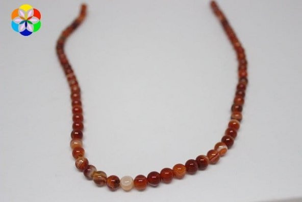 Akik Taşı 6mm/adet (7666-1) - Resim 2