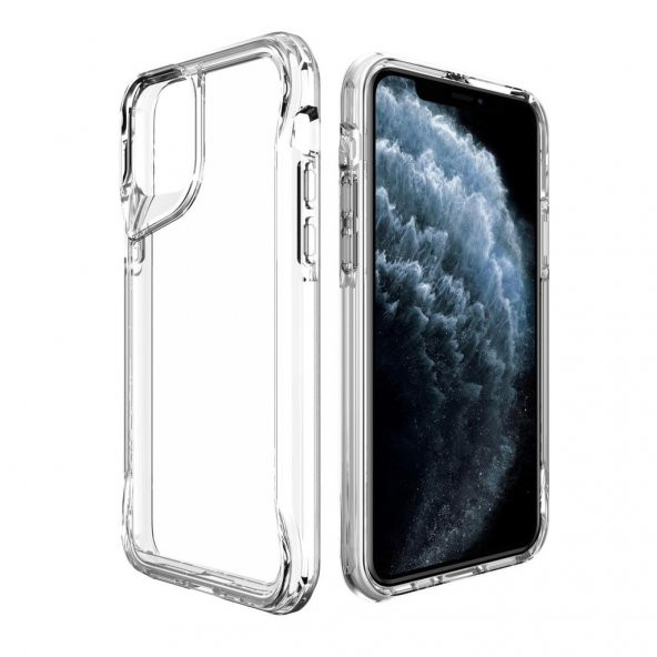 Apple iPhone 11 Pro Max Kılıf Maximus Sararmaz Şeffaf Kapak
