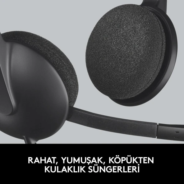 Logitech Siyah Usb Mikrofonlu Kulaküstü Kulaklık - 7