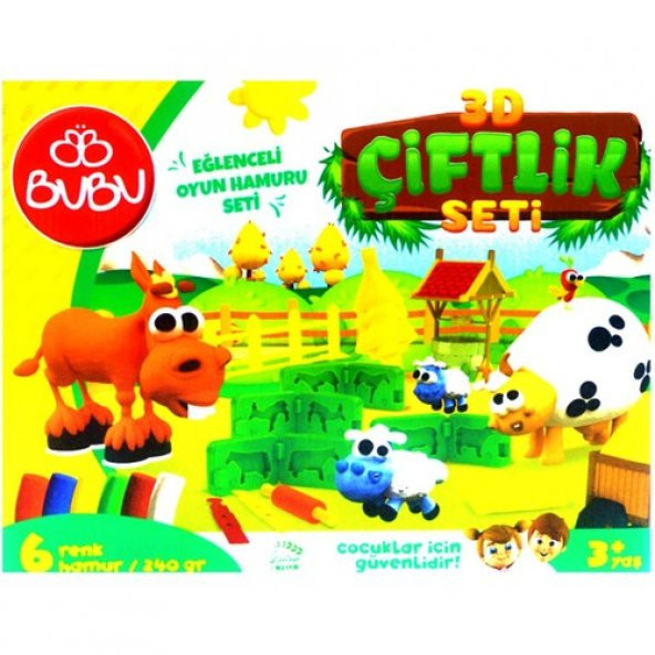 Bu-Bu Oyun Hamuru Seti 3D Çiftlik (L) BUBU-OH0013 - 2