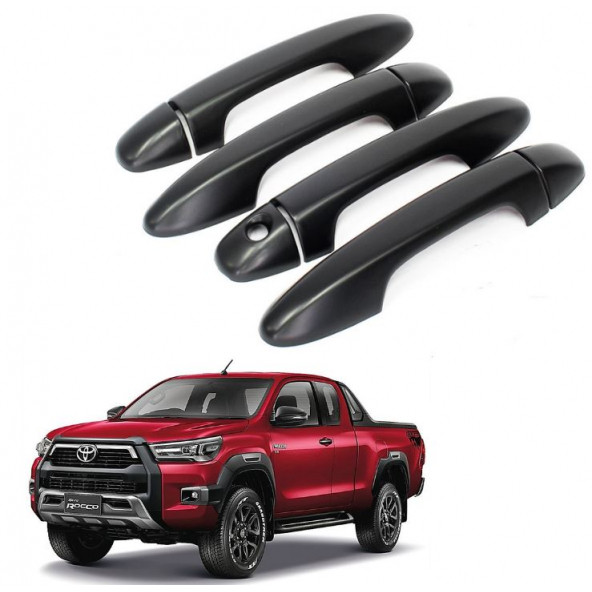 Toyota Hılux Revo 2015+2019 Kapı Kolu Kaplaması siyah