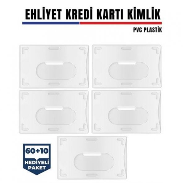 TransForMacion 60+10 ADET Paket Ehliyet ve Kimlk Kart Koruyucu 427980 - 1