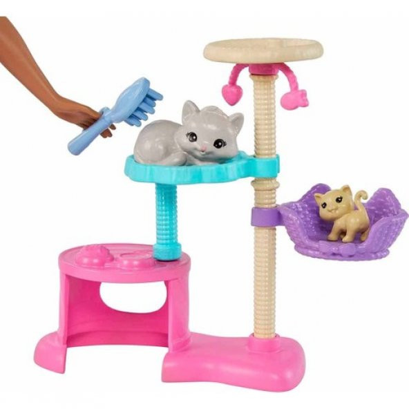 Barbie ve Yavru Kedileri Oyun Seti HHB70 - 2