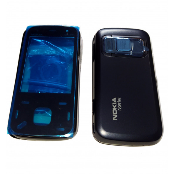 Nokia N86 Full Kasa Kapak Tuş Takımı Nokia N86 Uyumlu Siyah Renk Orta Kasa Ön Kapak Arka Kapak - 1