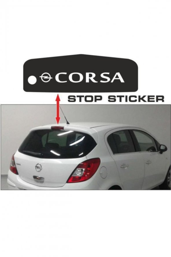 Opel Corsa Stop Sticker Resimdeki Kasa