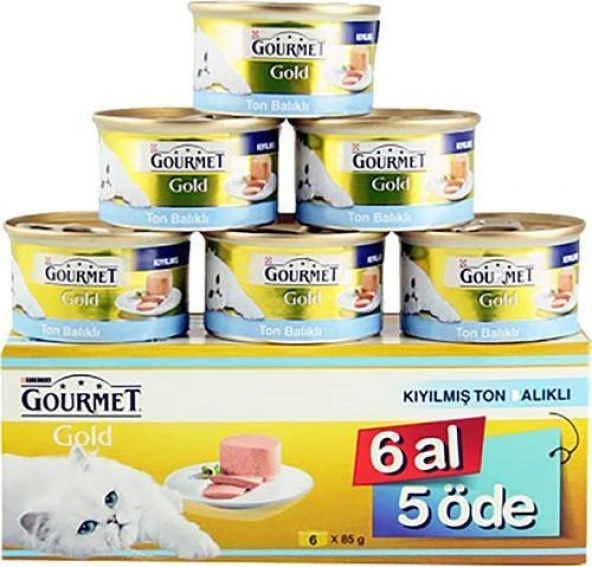 Gourmet Ton Balıklı Kedi Yaş Mama 85 Gr 6 Al 5 Öde