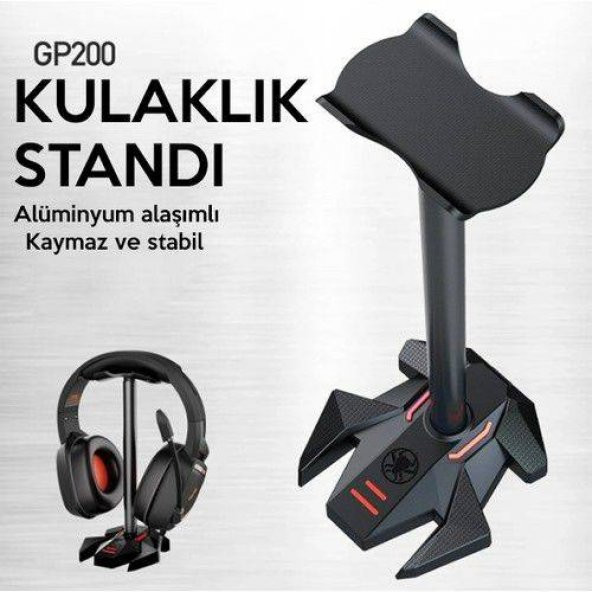 Polham Ultra Şık Kulaklık Standı, Sarsılmaz ve Kaymaz Kulaklık Askısı, Alüminyum Kulaklık Tutacağı - 2