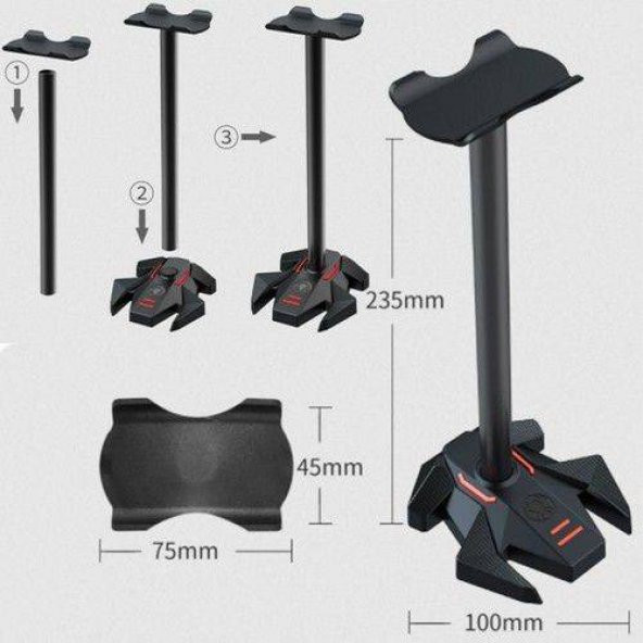 Polham Ultra Şık Kulaklık Standı, Sarsılmaz ve Kaymaz Kulaklık Askısı, Alüminyum Kulaklık Tutacağı - 4