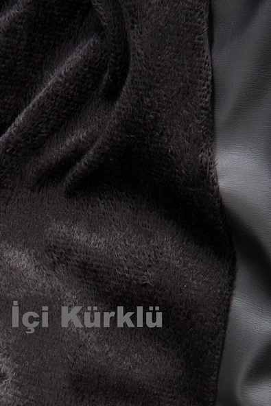 Mero Life Erkek Siyah Çapraz Fermuarlı Kemerli Deri Ceket - 4