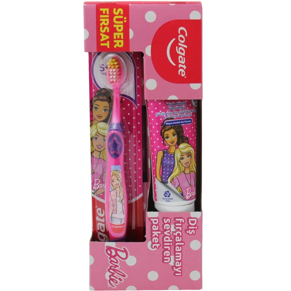 Colgate 6+ Yaş Çocuk Diş Macunu Barbie 75 ml + Diş Fırçası 2 li Set