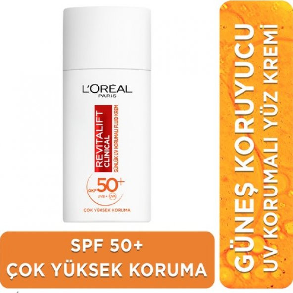Loréal Paris Revitalift Clinical Spf 50+ Günlük Yüksek Uv Korumalı Yüz Güneş Kremi 50 ml
