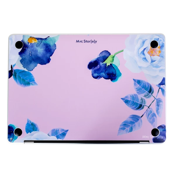 Macbook Pro Kılıf 13 inç M1 Yapıştırma Sticker Koruyucu Kaplama Laptop A2338 ile Uyumlu Flower03 - 9