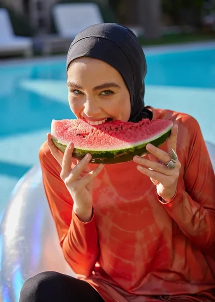 Mayovera Batik Tarçın Tek Üst Mayo - Resim 7