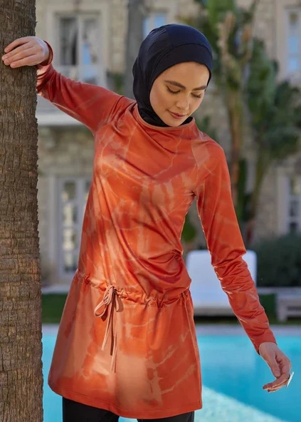 Mayovera Batik Tarçın Tek Üst Mayo - Resim 6