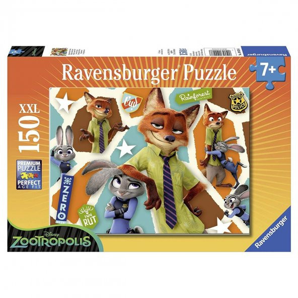 Ravensburger 150 XXL Parçalı Disney Zootropolis Yapboz Puzzle Ravensburger 7 Yaş ve Üzeri Çocuk Yapbozları