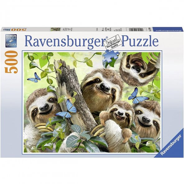 Ravensburger 500 Parçalı Yapboz Sloth Ailesi Selfie Puzzle