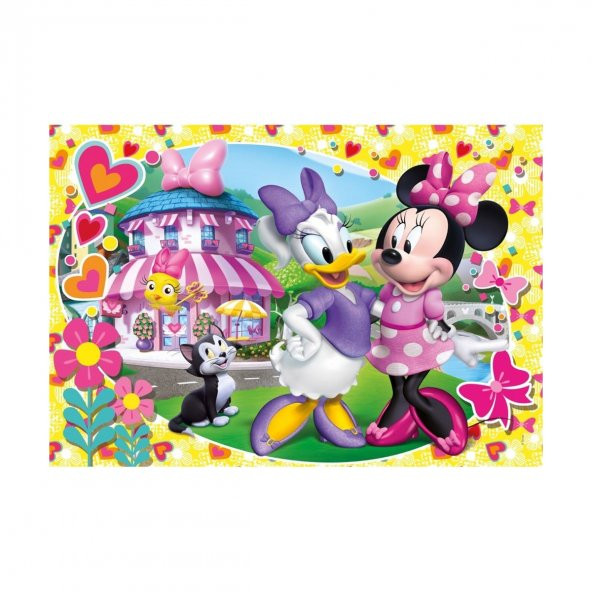 Clementoni 5 Yaş ve Üzeri Çocuk Yapbozları Serisi 104 Parçalı Minnie Mouse ve Daisy Puzzle Supercolor Puzzle