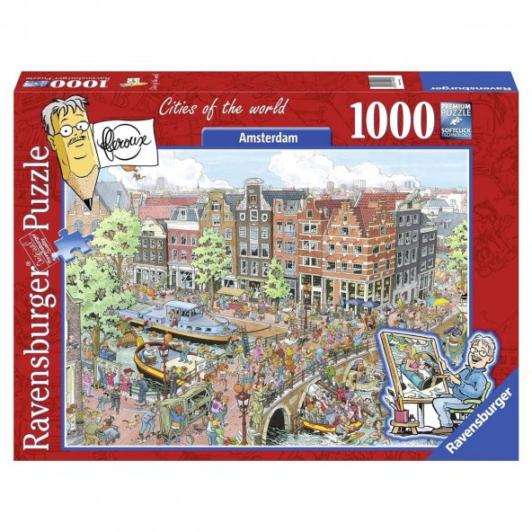 Ravensburger 1000 Parça Puzzle Amsterdam Karikatür Yapboz Premium Puzzle Serisi
