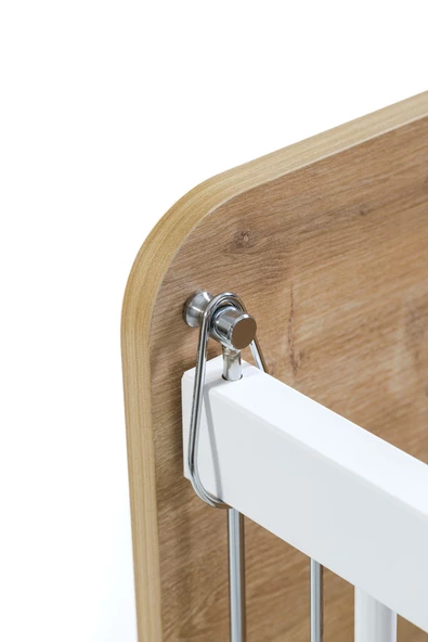 Babywhen Bw1091 - Pratik Sallanır Tekerlekli Anne Yanı Beşik 60x120 Ahşap - 4