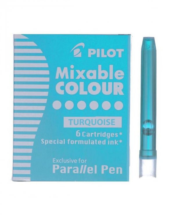 Pilot Parallel Pen Orijinal Kartuş Turkuaz 6lı