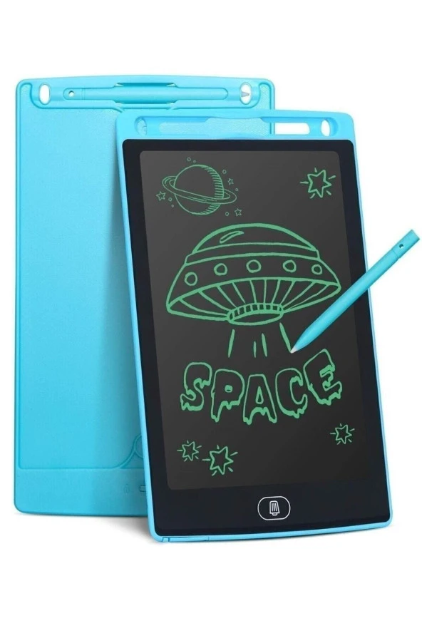 Dijital Kalemli Yazı Çizim Tahtası Yazı Çizim Tableti Lcd 8,5 Inç Grafik Eğitim Tableti Mavi