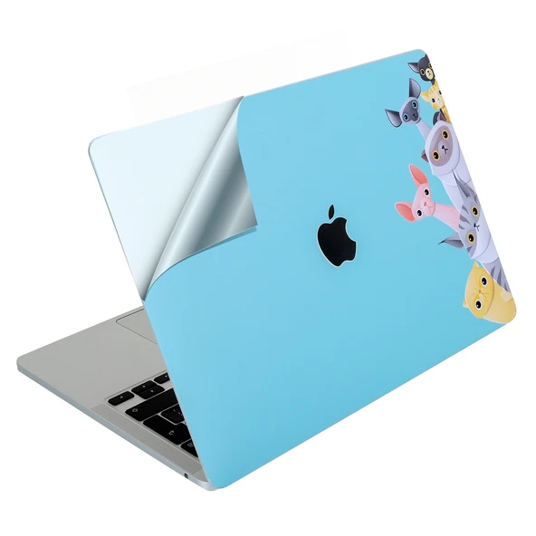 Macbook Pro Kılıf 13inç M1-M2 Sticker Kaplama Laptop Koruyucu A2338 ile Uyumlu Animal03 - Resim 2