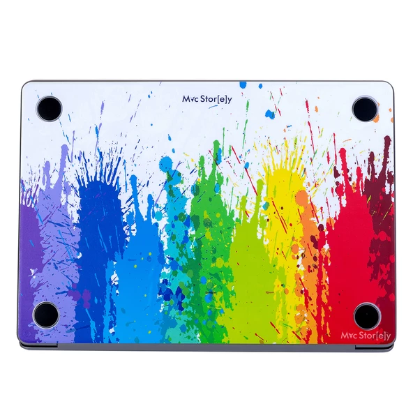 Macbook Pro Kılıf 13inç M1-M2 Laptop Koruyucu Kaplama Sticker A2338 ile Uyumlu Paint01NL - 5