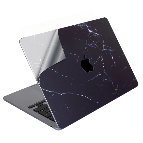Macbook Pro Kılıf 13inç M1-M2 Koruyucu Sticker Laptop Kaplama A2338 ile Uyumlu Marble14 - Resim 3