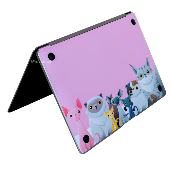 Macbook Air Kılıf Laptop Koruyucu Kaplama Sticker (TouchID'li) A2179 ile Uyumlu Animal03 - 3