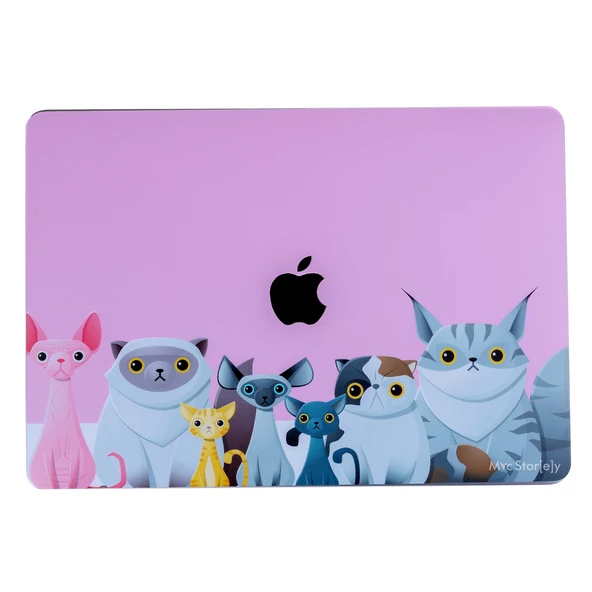 Macbook Air Kılıf Laptop Koruyucu Kaplama Sticker (TouchID'li) A2179 ile Uyumlu Animal03 - 11