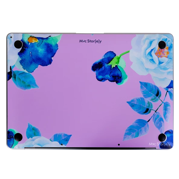 Macbook Air Kılıf Koruyucu Sticker Laptop Kaplama (TouchID'li) A2179 ile Uyumlu Flower03 - 10