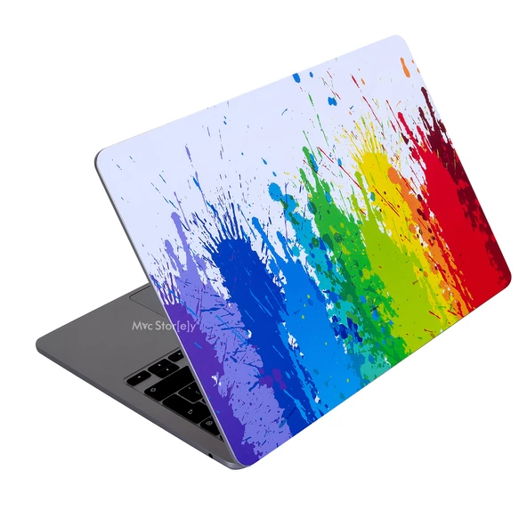 Macbook Air M1 Kılıf Sticker Yapıştırma Kaplama Laptop Koruyucu (TouchID'li M1 Air) A2337 ile Uyumlu Paint01NL - 1