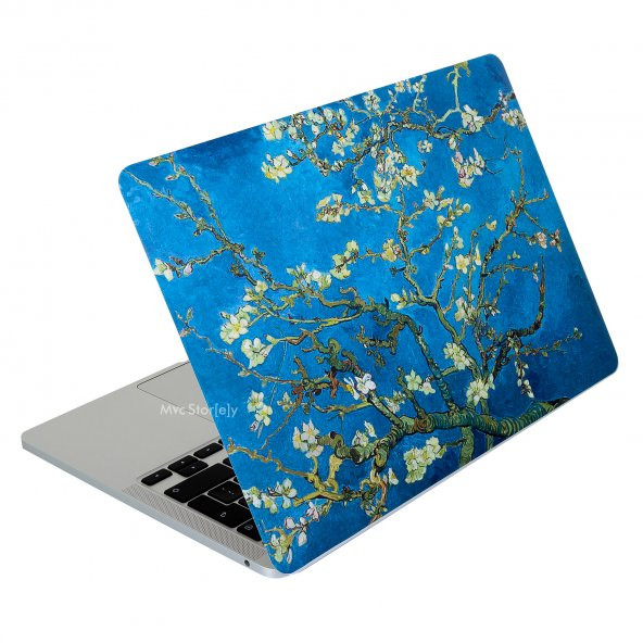 Macbook Air Kılıf Laptop Sticker Koruyucu Kaplama (TouchID'li) A2179 ile Uyumlu Flower03NL