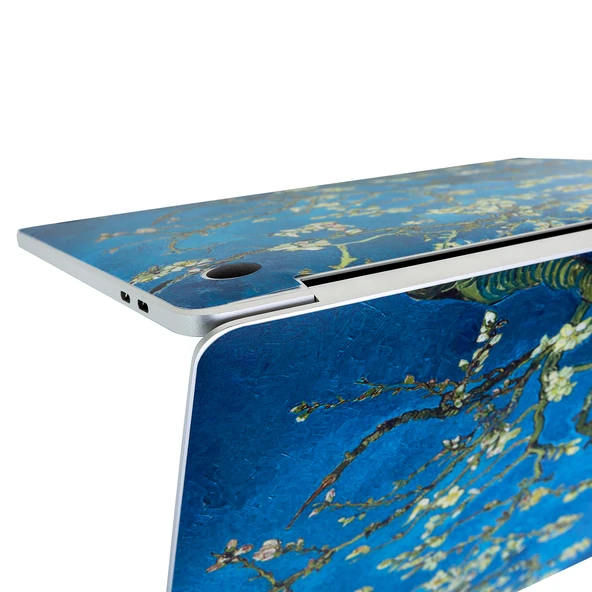 Macbook Air Kılıf Laptop Sticker Koruyucu Kaplama (TouchID'li) A2179 ile Uyumlu Flower03NL - Resim 3