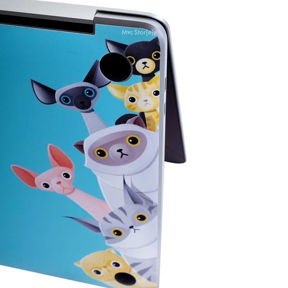 Macbook Air M2-M3-M4 Kılıf 13.6inç Yapıştırma Sticker Koruyucu Kaplama Animal03 A2681 A3113 A3240 ile Uyumlu - 8