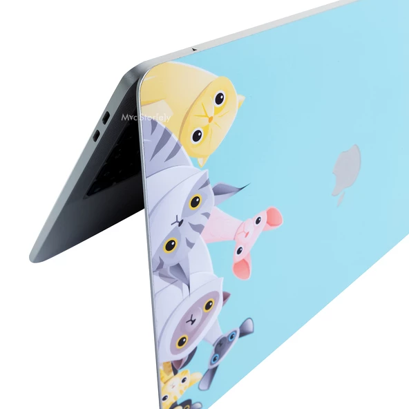 Macbook Air M2-M3-M4 Kılıf 13.6inç Yapıştırma Sticker Koruyucu Kaplama Animal03 A2681 A3113 A3240 ile Uyumlu - 5