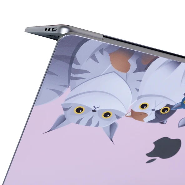 Macbook Air M2-M3-M4 Kılıf 13.6inç Yapıştırma Sticker Koruyucu Kaplama Animal03 A2681 A3113 A3240 ile Uyumlu - Resim 4