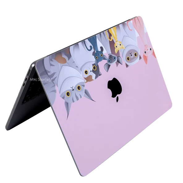 Macbook Air M1 Kılıf Animal03 Yapıştırma Sticker Koruyucu Kaplama Laptop Sticker A2337 ile Uyumlu - 8