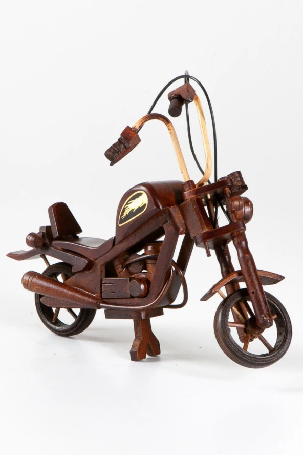 Dekoratif Ahşap Harley Davidson Motosiklet 20 cm - Resim 7