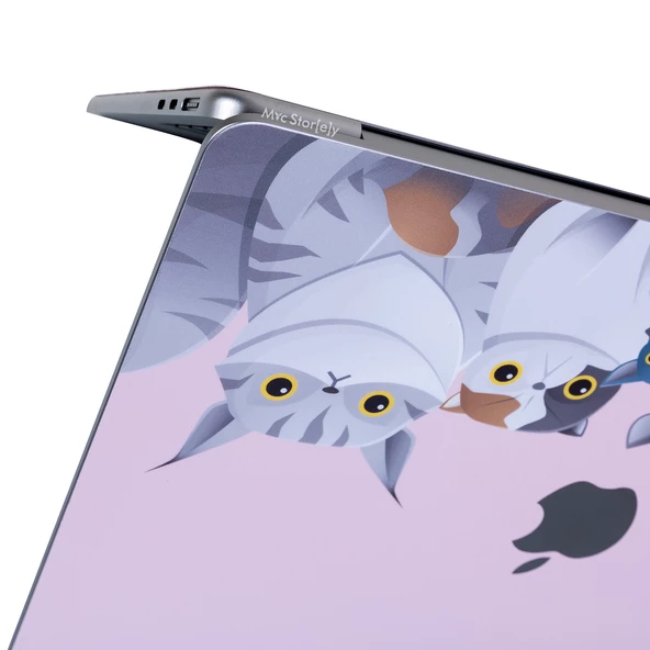 Macbook Air M1 Kılıf Animal03 Yapıştırma Sticker Koruyucu Kaplama Laptop Sticker A2337 ile Uyumlu - 6