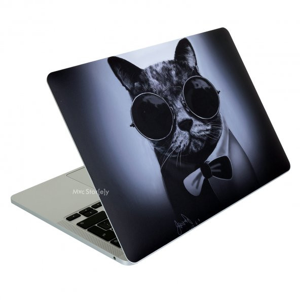 Macbook Air M1 Kılıf Cat01NL Koruyucu Yapıştırma Sticker Laptop Kaplama A2337 ile Uyumlu