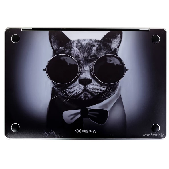 Macbook Air M1 Kılıf Cat01NL Koruyucu Yapıştırma Sticker Laptop Kaplama A2337 ile Uyumlu - 5