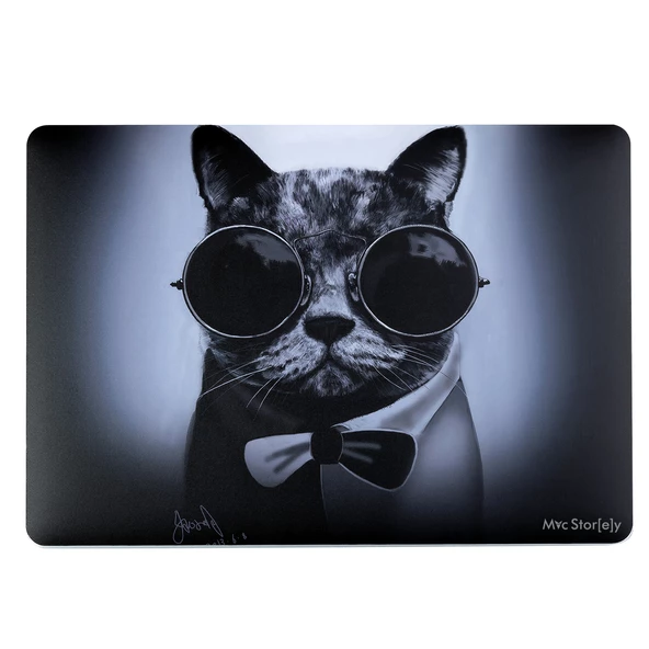 Macbook Air M1 Kılıf Cat01NL Koruyucu Yapıştırma Sticker Laptop Kaplama A2337 ile Uyumlu - 4