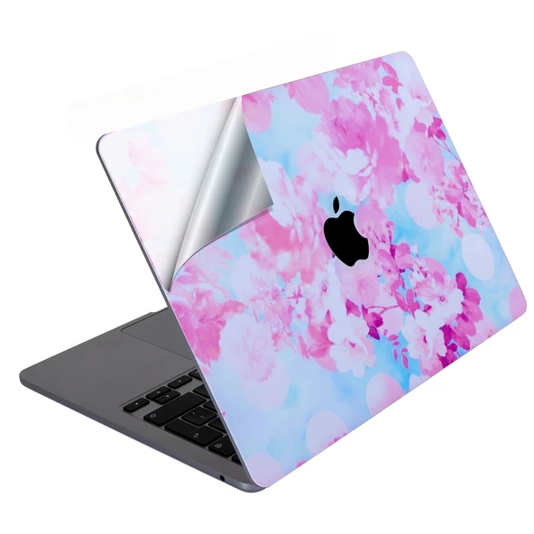 Macbook Air M1 Kılıf Flower03 Yapıştırma Laptop Kaplama Sticker Koruyucu A2337 ile Uyumlu ürün görseli